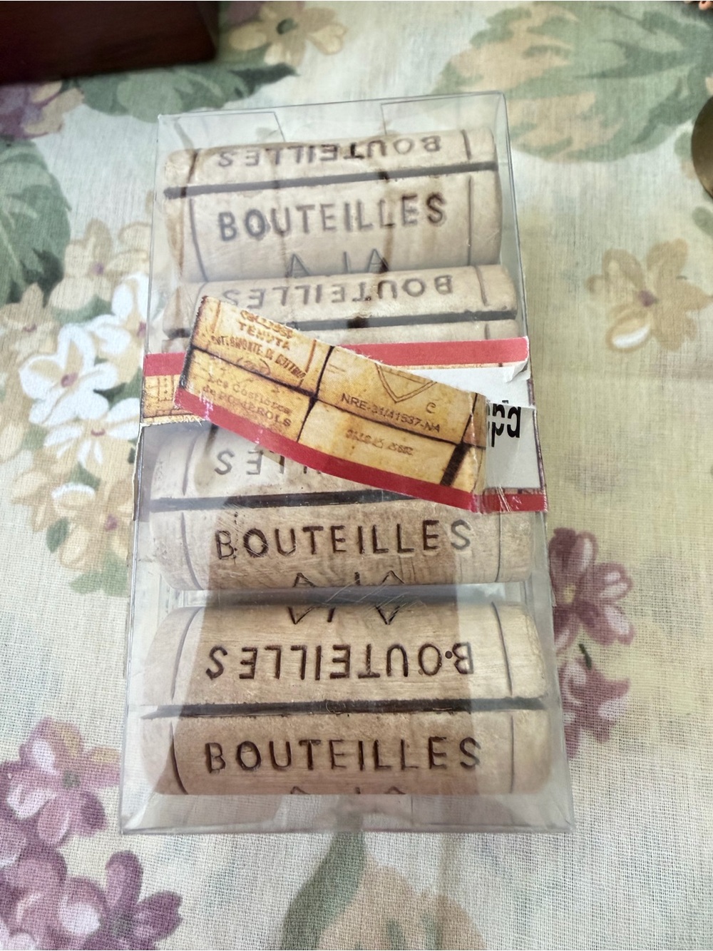 UncommonGoods Wine Cork Place Card Holders - Natural Cork (Set of 8)